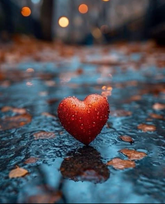 Heart in the Rain – Emotional Romance Canvas Print