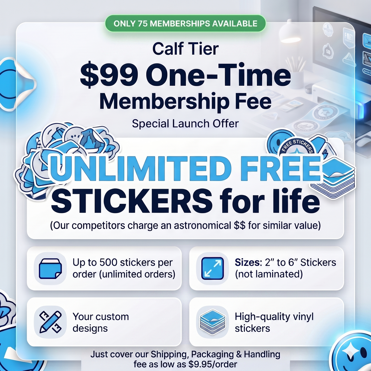 Two Time Sticker FREE Custom Stickers For Life - Limited Time Offer! – StickerMoo