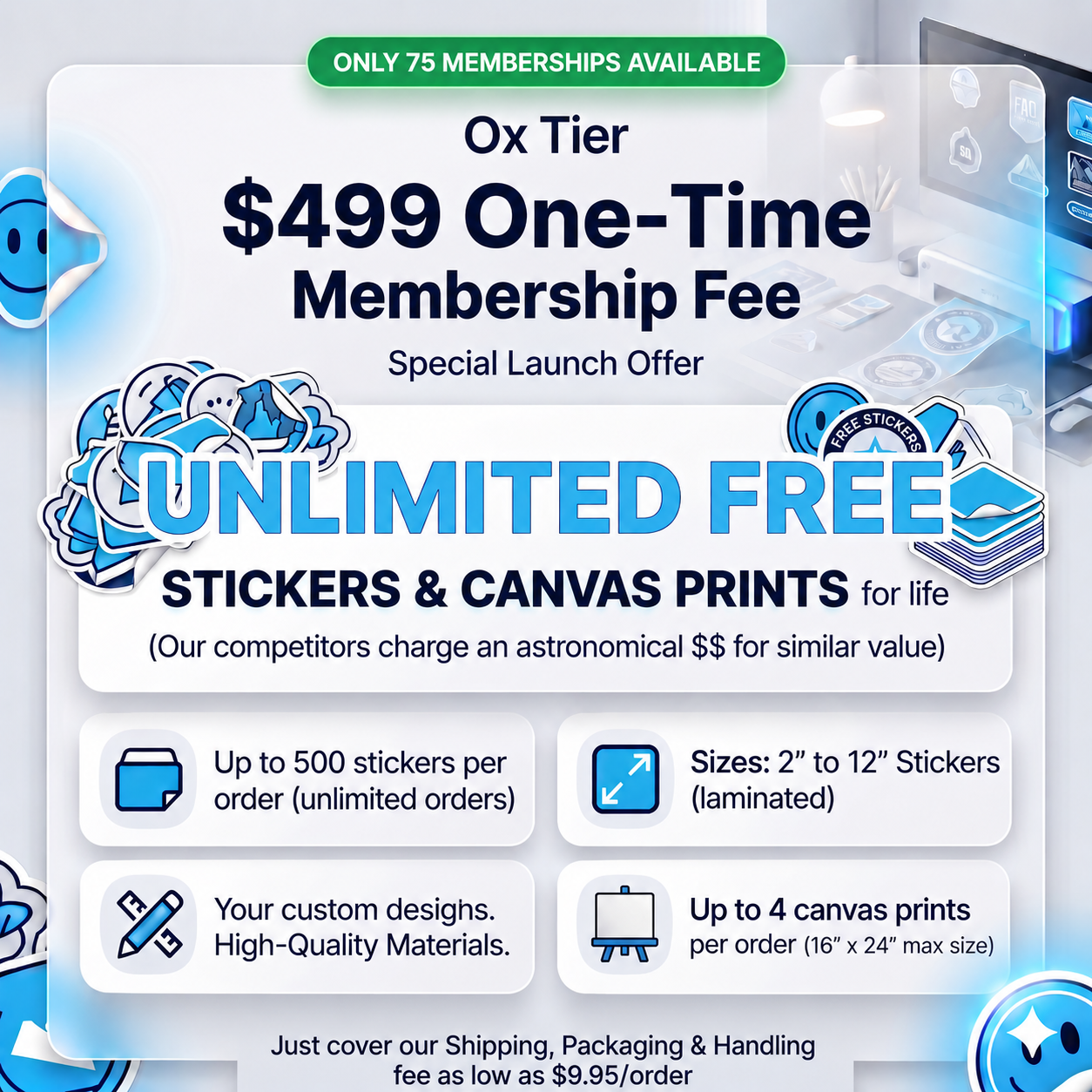 FREE Stickers For Life Membership - Limited Offer!